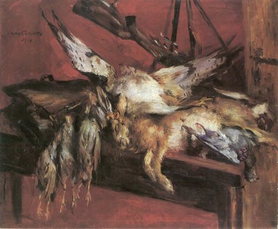 Nature morte de chasse, lièvre et perdrix - Lovis Corinth